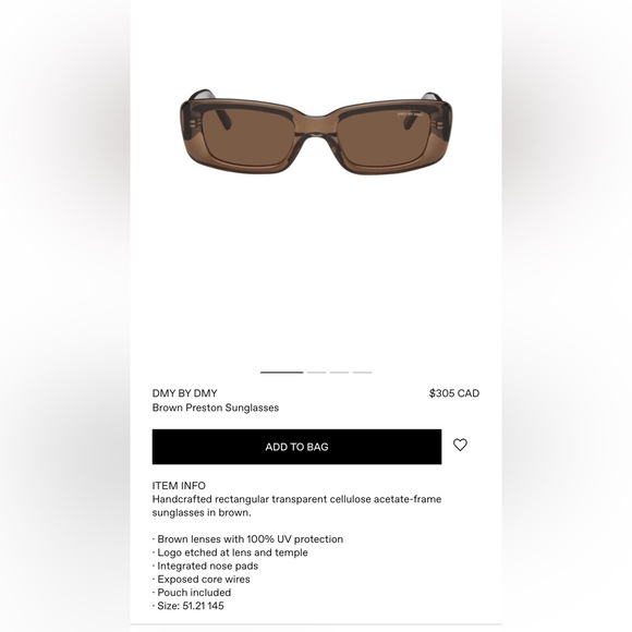 “Preston” Sunglasses DMY BY DMY Orange-Brown | OS - Picture 5 of 5